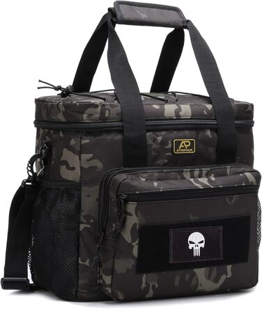 Тактична ланч-сумка для чоловіків 12,3 л чорний камуфляж Bunnychic