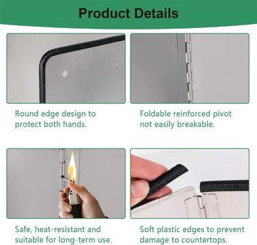 Большая двусторонняя защита от брызг из нержавеющей стали LTSEAME