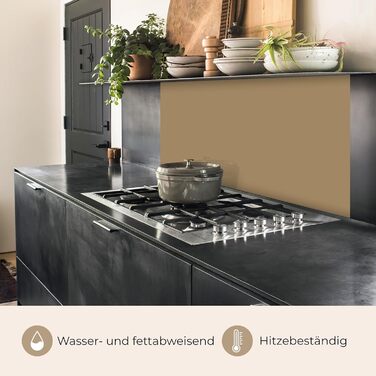 Кухонний фартух 60x250 см, самоклеючий фартух, кухонний фартух, кухонний фасад, самоклеючі кухонні фартухи - Осінь (Палітра - Бежевий, 60 x 100 см)