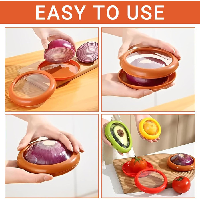 Силіконові контейнери для зберігання фруктів, набір із 4 предметів, різнокольорові DAZZTIME