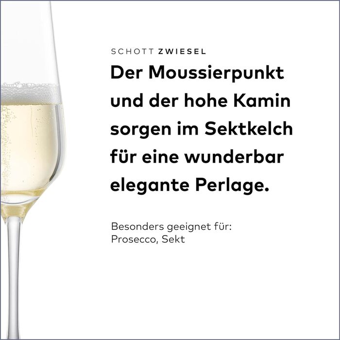 Келих для білого вина SCHOTT ZWIESEL fine (набір з 6 шт. ), стильні келихи для білого вина, келихи з трітану, які можна мити в посудомийній машині, виготовлені в Німеччині (арт. No 113758) (235 мл)
