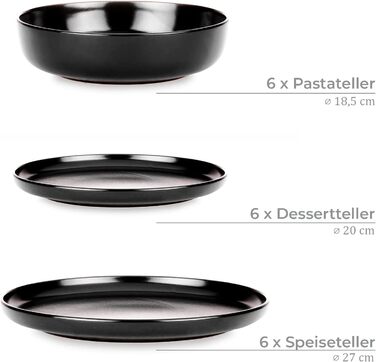 Консимо. Набор посуды Combi на 6 персон Набор тарелок VICTO Modern 24 предмета Столовый сервиз - Сервиз и наборы посуды - Комбинированный сервиз 6 персон - Сервиз для семьи - Посуда Столовая посуда (18 шт. (тарелка для пасты), белая)