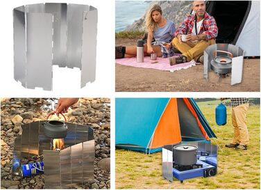 Складаний алюмінієвий вітровий екран для кемпінгових плит Anlising