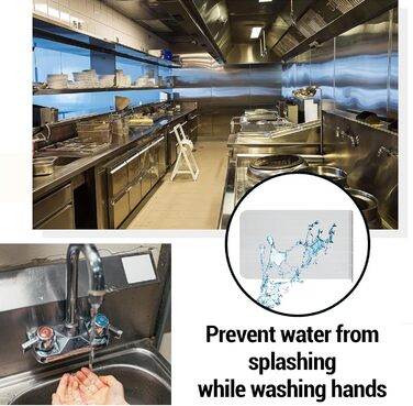 Складаний настінний кухонний бризкозахисний екран, кухонна пластина для бризок, захист від бризок з антипригарним покриттям, легко миється, для щоденного приготування їжі (чотирисекційний складний (бічне всмоктування), 90*38*70*45 см)