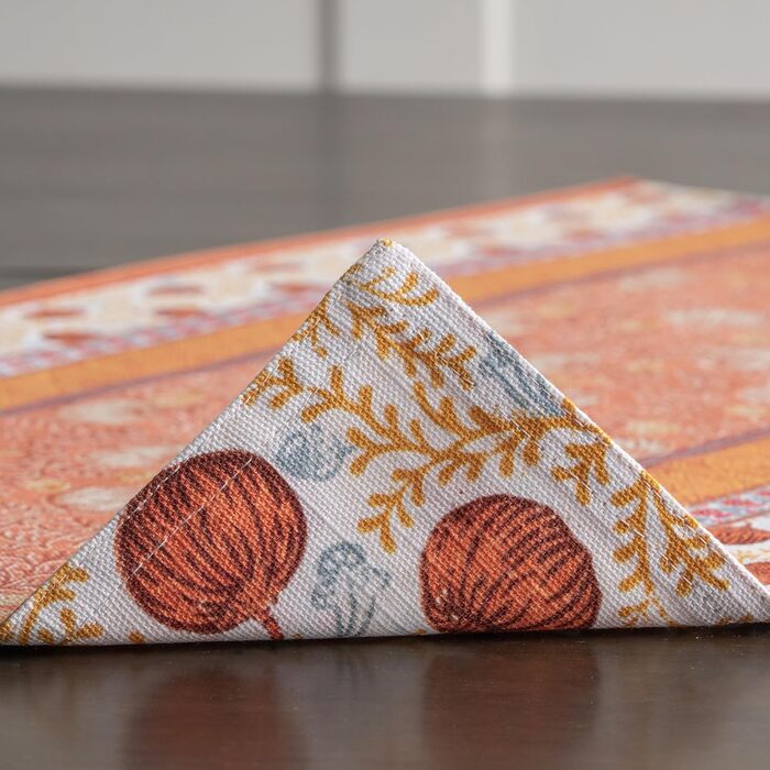 Бавовняні килимки для серветок, набір з 4 шт. , декоративні килимки для серветок, пасхальні килимки, що миються, для свят, вечерь, весни, літа (33 см x 48 см) (15 - Свято врожаю), 39Hermine 100