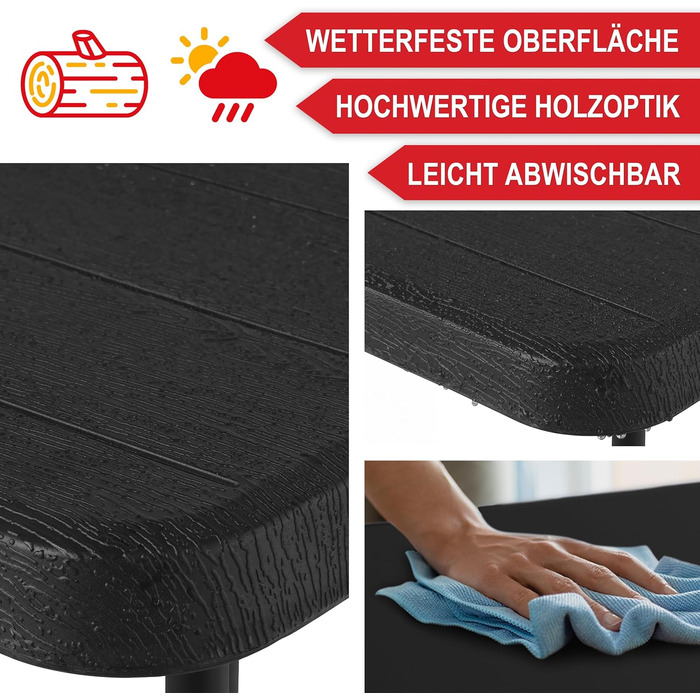 Набор для сада стола с 2 скамейками 180 x 74 x 74 см Onbest