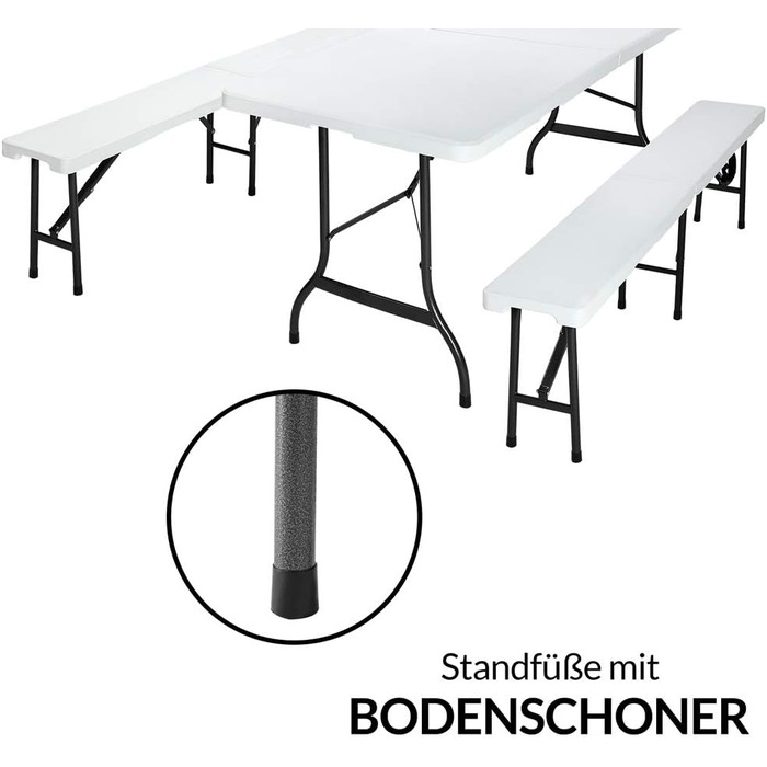 Стіл та лавки для кемпінгу 183 х 76 х 74 см Casaria