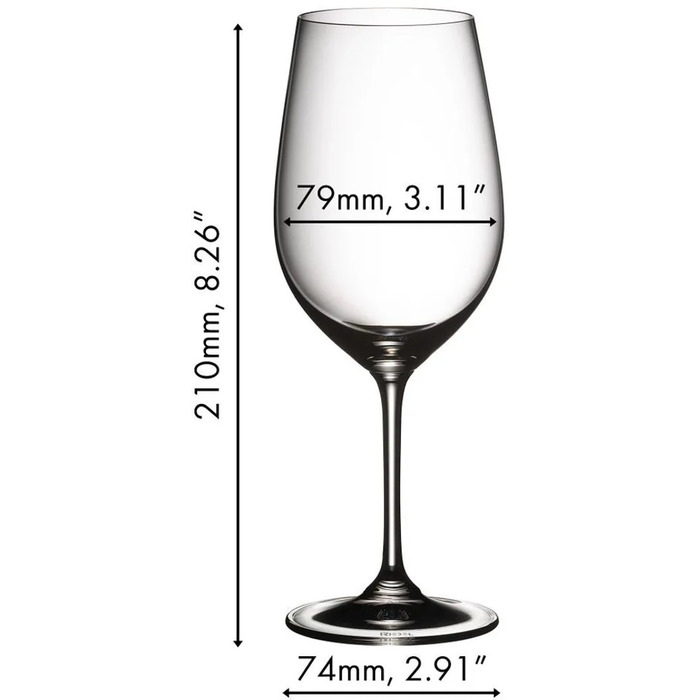 Набір із 4 келихів для червоного/білого вина 0,4 л, Vinum Riedel