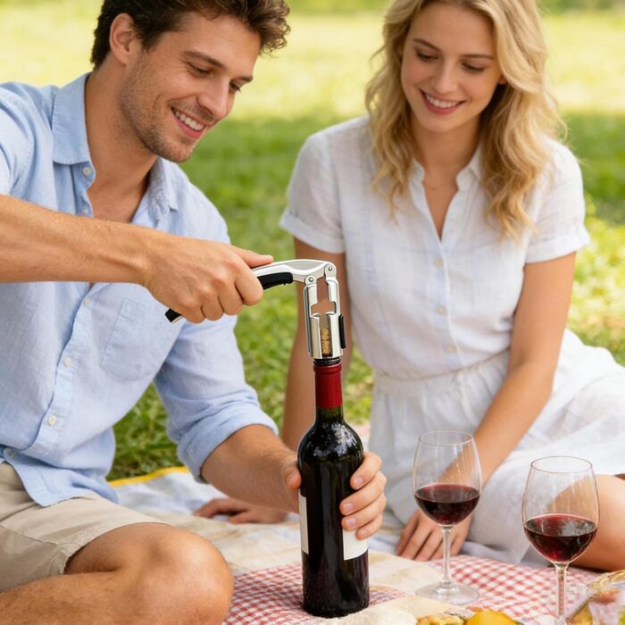 Металевий штопор для шампанського та вина Zqkimzi