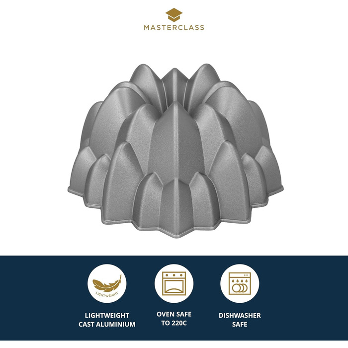 Декоративна форма для випікання Kitchen Craft MASTERCLASS PEAK, алюміній, 22,5 х 22,5 х 11 см