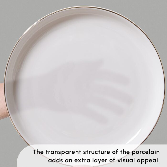 Набор посуды Karaca Streamline Favaro Gold из 56 предметов элегантная кость нового поколения с золотым акцентом для изысканной расстановки стола и универсального использования