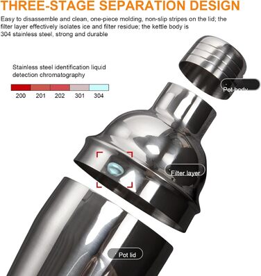 Набір бармена з бамбуковою підставкою 9 предметів Generic