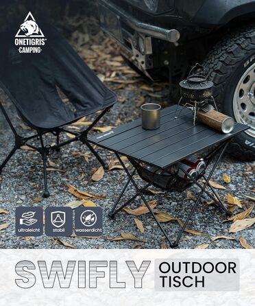 Складной алюминиевый стол для кемпинга 56x40,5x39,5 см OneTigris
