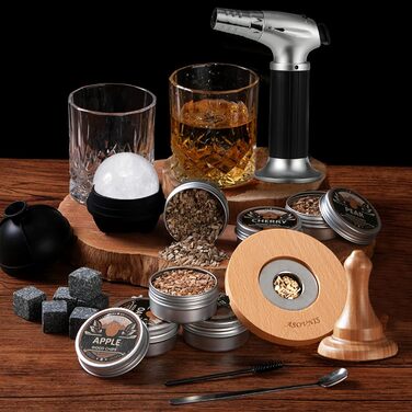 Набор для копчения виски с факелом 6 вкусов ASOVNIS