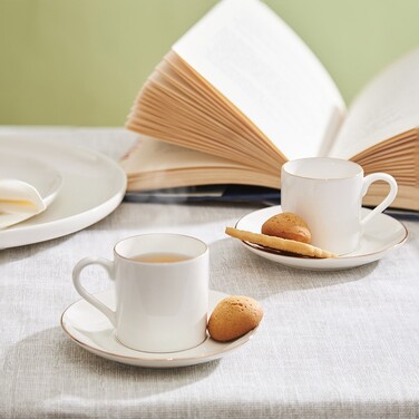 Набір Fissmanз 2-х кухлів FLOREE 100 мл з блюдцем порцеляна (3670)