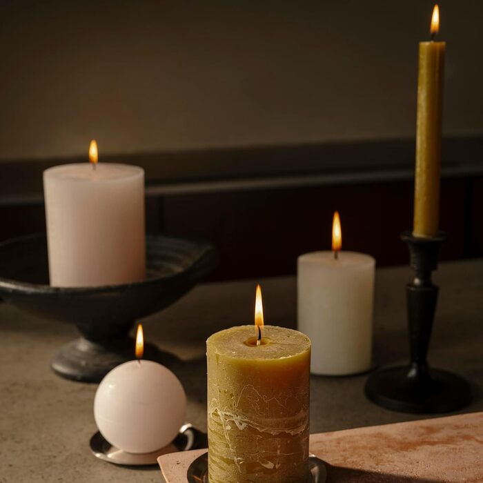Свічка Spaas Rustic Pillar 80/110 мм 65 шт. - (Біла)