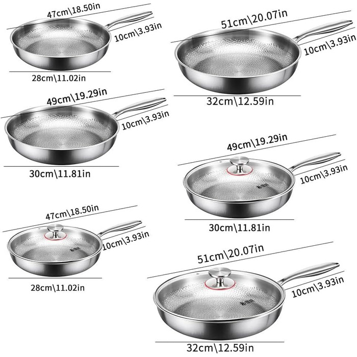 Нова сковорода Tovara Titanium Pro, титанова сковорода з кришкою, антипригарна сковорода, титанова сковорода 28 см для приготування їжі, ідеально підходить для будь-якої плити (з кришкою, 28 см) з кришкою 28 см, 2026
