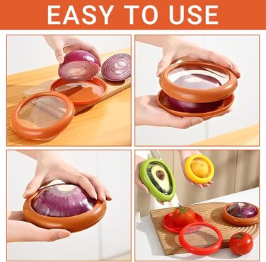 Силіконові контейнери для зберігання фруктів, набір із 4 предметів, різнокольорові DAZZTIME