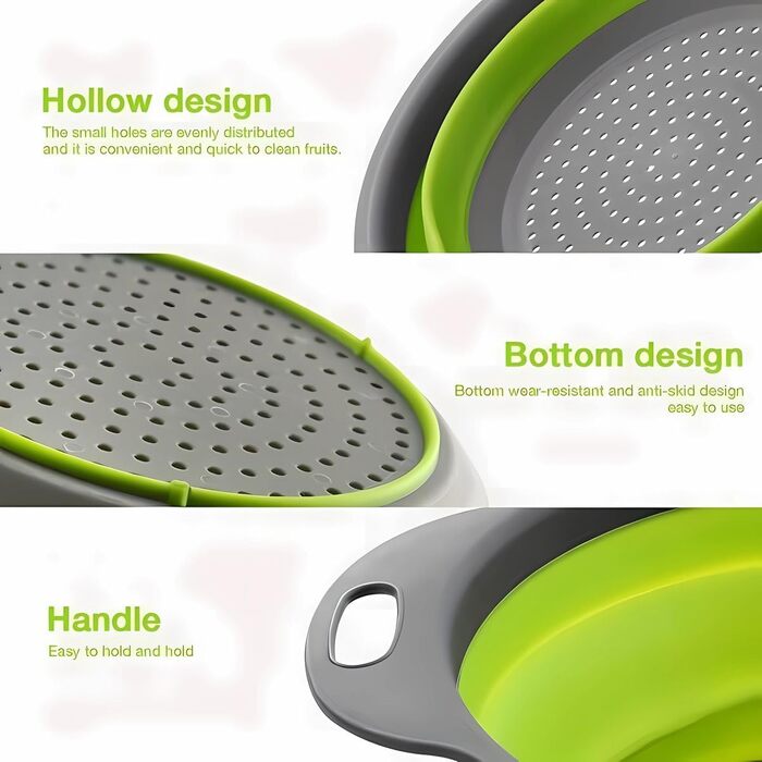 Складаний друшляк 2 шт червоний König Design