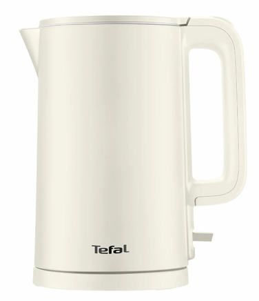 Tefal Электрочайник Thermo Protect, 1.5л, пластик, нержавеющая сталь, светло-бежевый