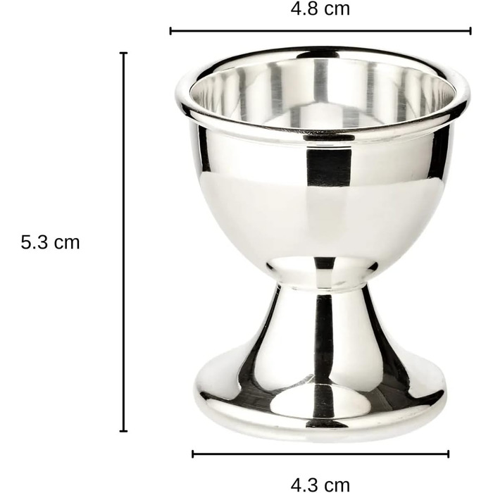 Набір з 2 посріблених підставок для яєць 5 см Classo EDZARD