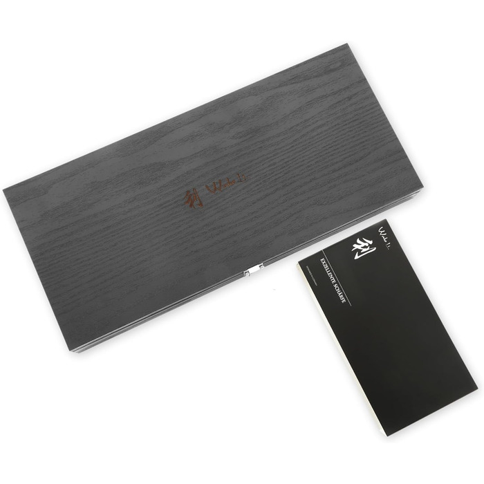 Набор ножей Wakoli Titanium Noir (5 предметов) с подставкой профессиональный кухонный набор ножей из нержавеющей стали с черным титановым покрытием (12,521 см), магнитная подставка для ножей.