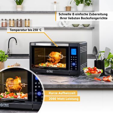 Міні-духовка 45 л, 2000 Вт TZS First Austria