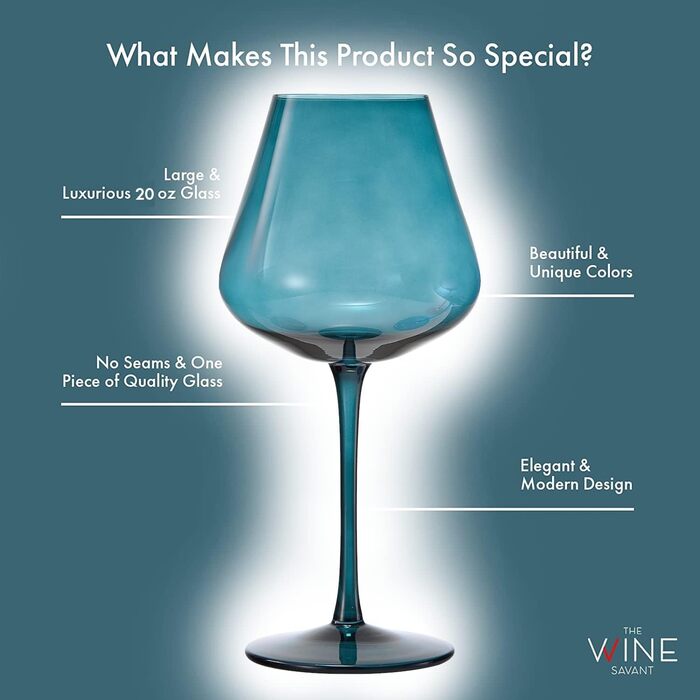 Набір із 5 кольорових кришталевих келихів для вина 590 мл Khen