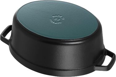 Чавунна жаровня/кокот STAUB, овальна 6,7 л, (41 см, чорна)