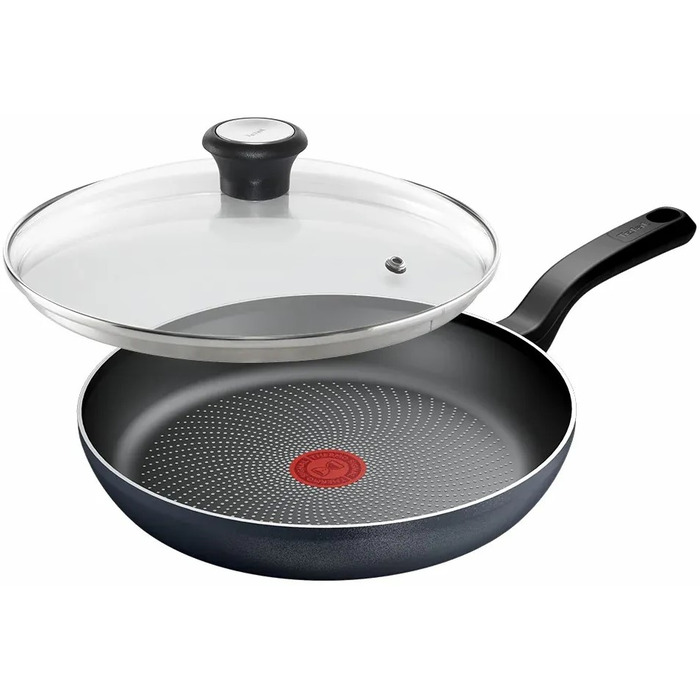 Сковорода з кришкою Tefal So' Light, 28см, алюміній, бакеліт, скло, чорний