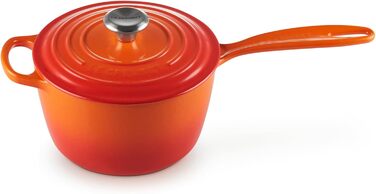 Чугунный сотейник Ø 18 см, 1,8 л с крышкой, пламенно-красный Signature Le Creuset