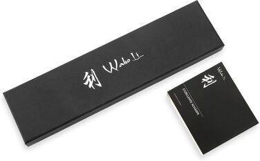 Набор ножей Wakoli Titanium Noir (5 предметов) с магнитным блоком профессиональные кухонные ножи из нержавеющей стали с черным титановым покрытием (12,521 см), включая нож Сантоку