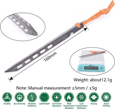 Титановые колышки Сверхлегкие V-образные колышки для палатки Гвозди для палатки для кемпинга Булавки для палатки Аксессуары для палаток на открытом воздухе Только 160 мм 12,1 г / шт. 4/8 шт. Ti4009P (8 шт. / лот-TI4009P)