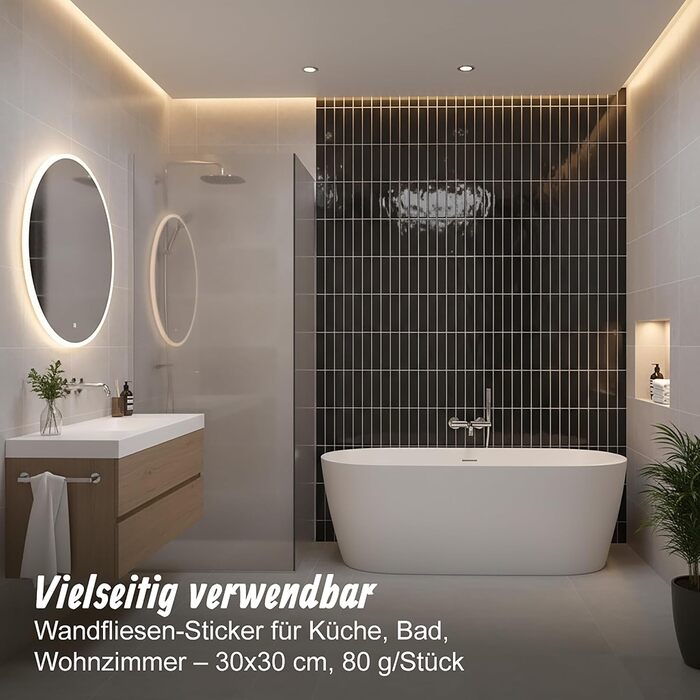 Клейкая плитка от брызг 30 х 30 см 20 шт Relaxdays