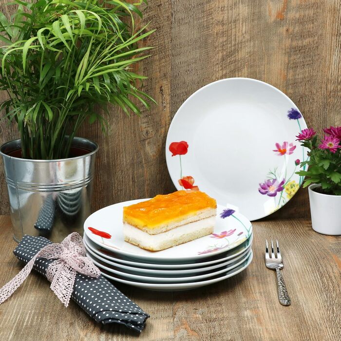 Набір із 6 тарілок у формі квітки MamboCat