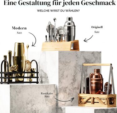 Набір для коктейлів 16 предметів чорний Bare Barrel