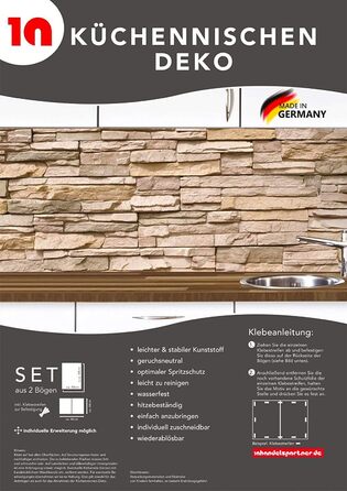 Кухонный фартук брызгозащитный экран 97 x 68 см KLINOO