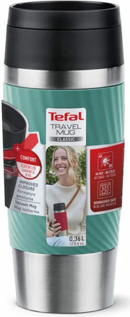 Tefal Термочашка Travel Mug Classic Twist, 360мл, нержавіюча сталь, зелений