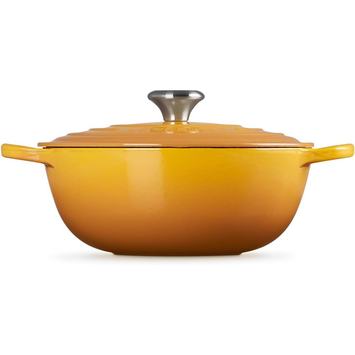 Чавунна каструля Le Creuset Signature La Marmite, 26 см, 4,1 л, колір Nektar (підходить для всіх типів плит, включаючи індукційні)