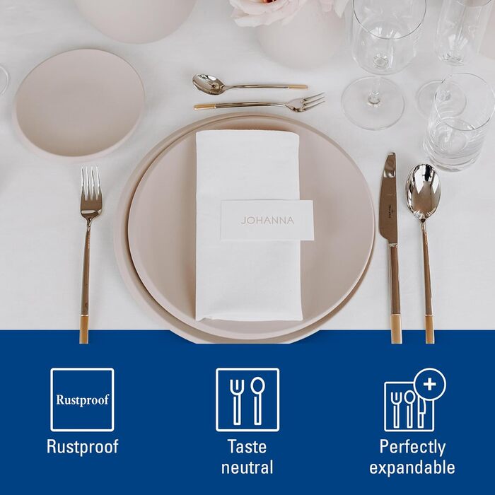 Набір столових приборів на 12 персон, 70 предметів, часткова позолота Ella Villeroy & Boch