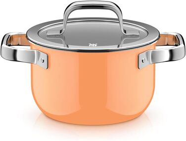 Набор кастрюль со стеклянными крышками, 4 предмета, оранжевый Fusiontec Mineral Pro WMF