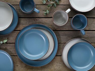 Набор посуды на 4 персоны, 16 предметов, синий/серый, Modern Scandic Creatable