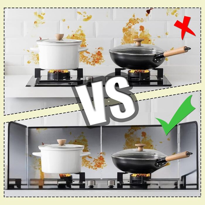 Компактний складний захист від бризок жиру 76,4 × 29,5 × 29,5 см DBAATTZ