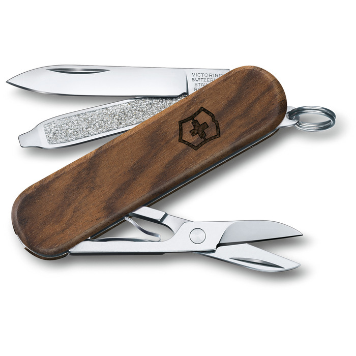 Нож швейцарский 6 функций, 58 мм, Victorinox Classic SD Wood