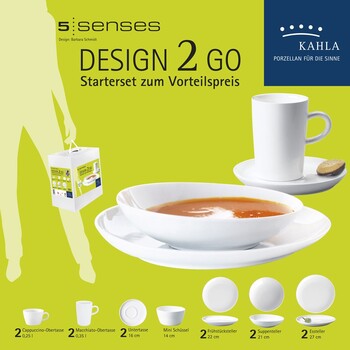 Набір столового посуду 14 предметів білий Five Senses Design 2 Go Kahla