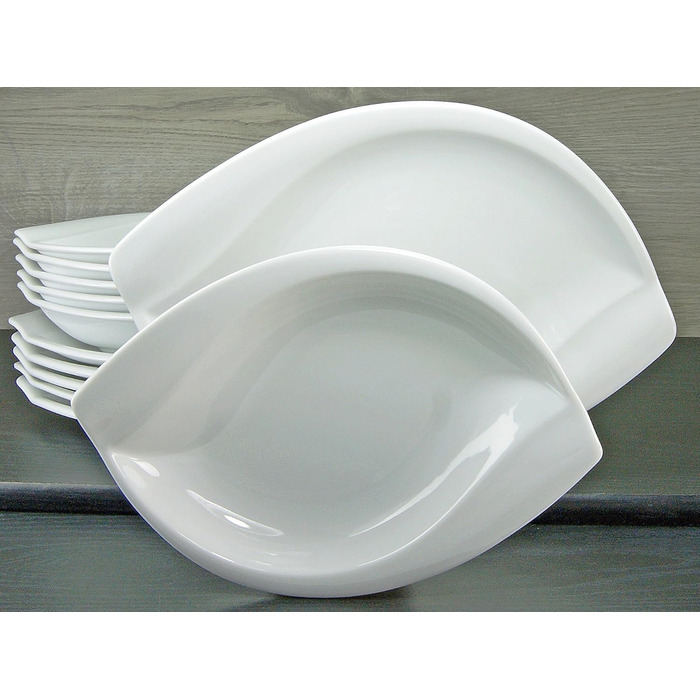 Набор посуды на 6 персон, 30 предметов, белый Acacia White Creatable