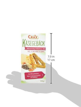 Печенье с сыром - палочки с кунжутом, миндалем и тмином, 10 упаковок по 100 г. Cräx