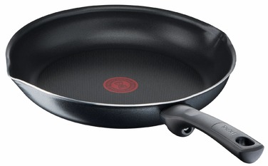 Tefal Сковорода з кришкою Day by Day, 28см, з кришкою, алюміній, бакеліт, скло, чорний