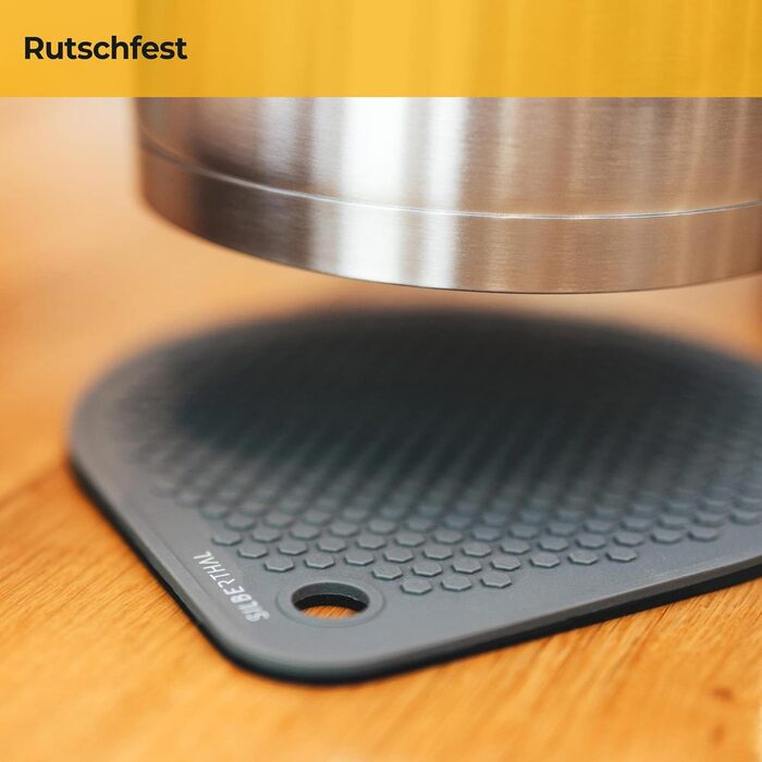 Силіконова магнітна підставка під гаряче 18 см, сіра Silberthal