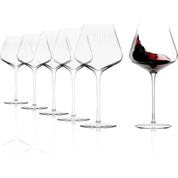Набор бокалов для белого вина из 6 шт. / Хрустальный бокал для вина / Бокал для белого вина / Набор бокалов для вина высокого качества / Бокалы для вина Stlzle (Бокалы для бордового)
